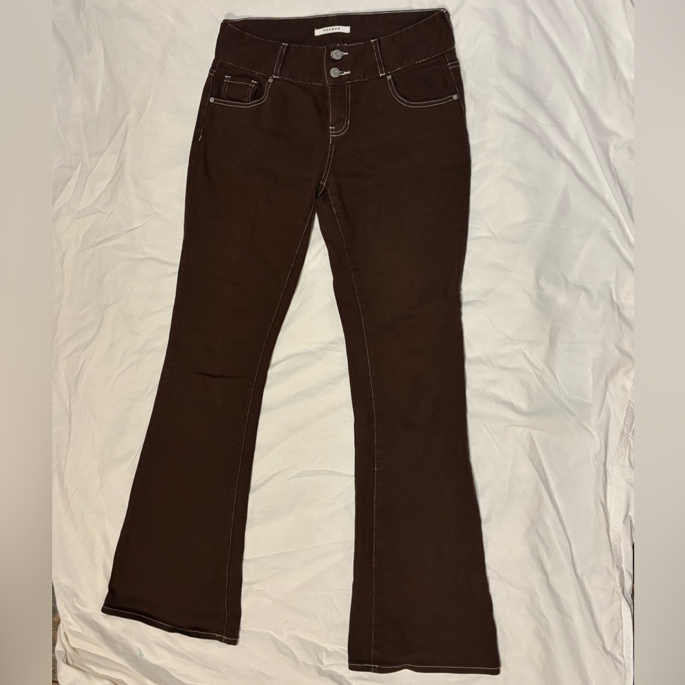 PacSun Brown Flared Jean Pants